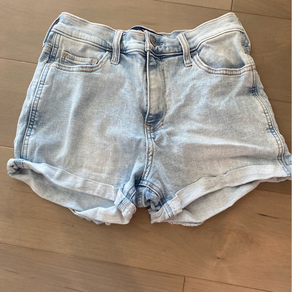 Hollister light wash jean shorts